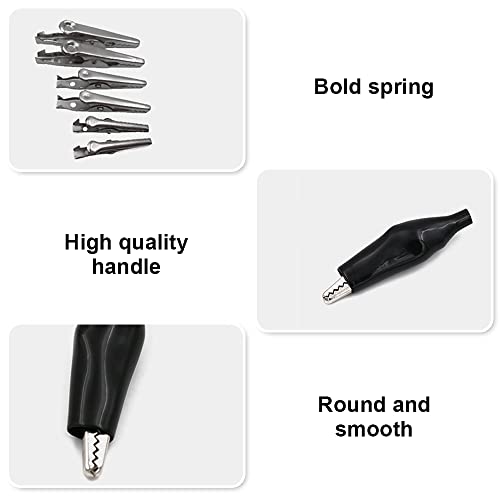 Image of 10 Pcs Boot Covered Testing Alligator Clips Detachable Mini Crocodile Clips to Use Mini Test Crocodile Clamp Clips for Lab Cable School