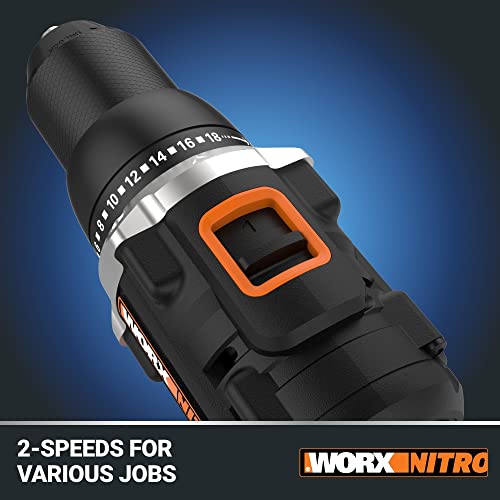 Worx Wx102L 20V Power Share 1/2" Cordless Drill/Driver With Brushless Motor #TOP6