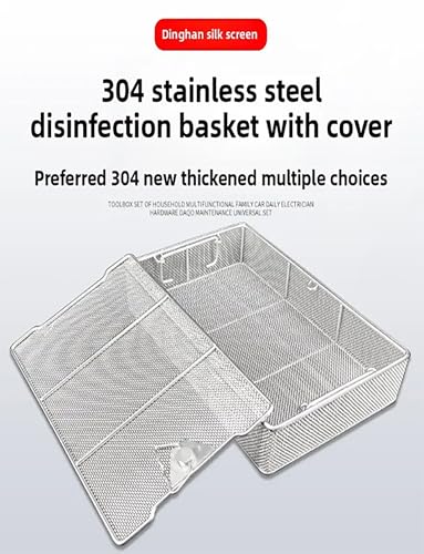 Panier de stérilisation hôpital en acier inox à maille de 3 mm