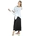 Danzcue Women's Angel Wing Drapey Praise Dance Tunic, White, Small-Medium