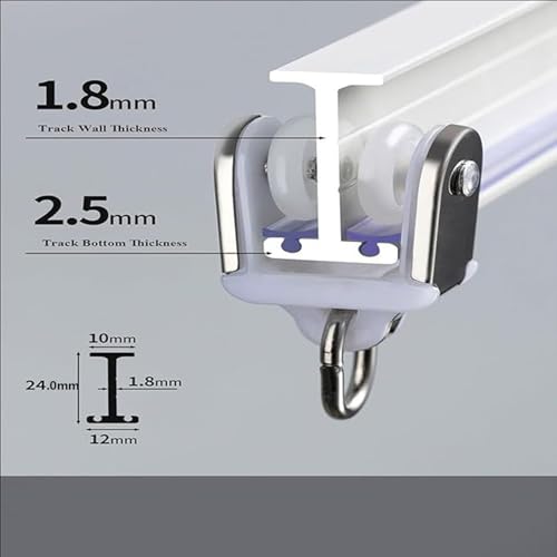 Tringle Rideau Double Aluminium Anodisé Design Moderne Fixation Plafond 2,8 m - 4