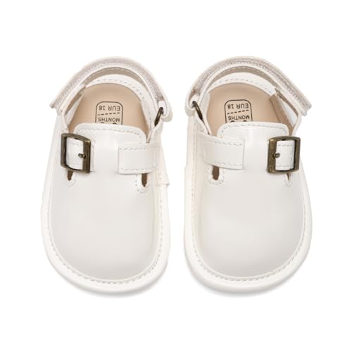 Image of KIDSUN Baby Boys Girls Sandals Adjustable Lightweight House Home Slippers Non Slip Newborn Prewalk First Walk Shoes