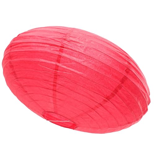 TEHAUX Pantalla de Lámpara de Papel Plegable Farolillo Rojo Grande Tipo Platillo Colgante para Decoración Festiva y Boda Adorno Colgante Resistente para Hogar y Eventos