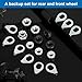 NQEUEPN 18pcs Bike Wheel Axle Nut and Bicycle Hub Safety Washer Kit, M8 M9.5 M10 Bicycle Hub Flanged Axel Nut Bike Parts for Mountain Bike Front & Rear Wheel Axle