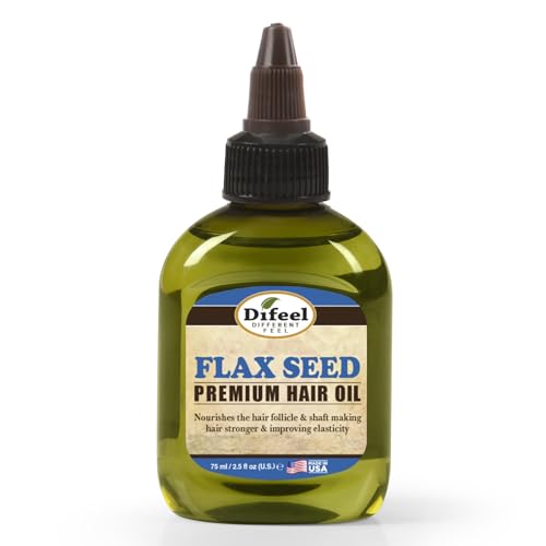 Difeel Natural Hair Oil - Flax Seed Hair Oil 2.5 oz. -