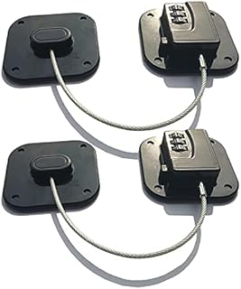 Refrigerator Door Lock for Kids, No Drill Cabinet Locks, Fridge Lock Combination 2P