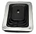 Hurst Style Rubber Shifter Boot with Chrome Plate 5 5/8" X 6 3/4" Universal