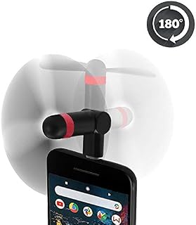 Google Pixel 3 Mini Fan, Wuedozue 180 Rotating Portable USB-C Cool Cooler Mobile