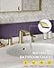 Homevacious Brushed Gold Bathroom Faucet 3 Hole 8 Inch Widespread Waterfall Bathroom Sink Faucets 2 Handles with Pop-up Drain and Supply Lines for Bath Vanity Commercial Lavatory Rv Restroom