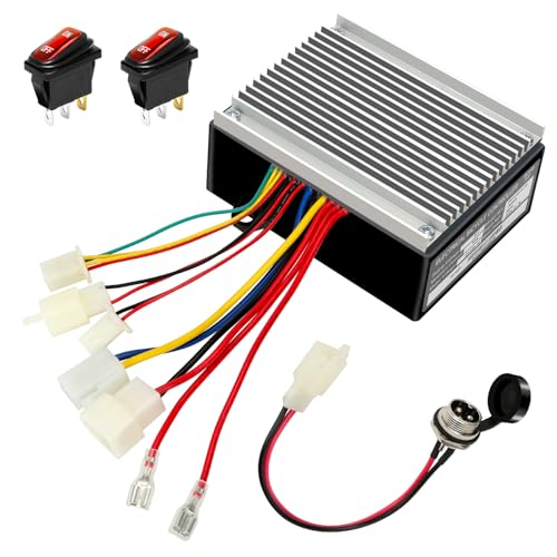 EOPOAYI 24V Control Module Kit Replacement for Razor MX350(V33-36) Dirt Rocket E200(V24+) E300 E300S(V20+) Electric Scooter Pocket Mod, E300 Speed Controller with On Off Switch Charger Port
