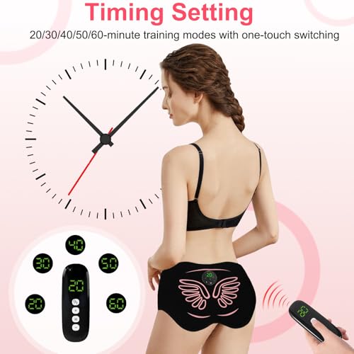 Hip Trainer, Wearable ABS Stimulator Butt Lifting Machine, EMS Muscle Stimulator for Lifting HIPS, 8 Modes & 20-Level Intensity Booty Trainer for Women TENS