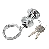 Yuanpgky Schnellverschluss-Schloss für Garagentor, Ersatz-Set mit 2 Schlüsseln, Stahldraht und Metallkonstruktion, passend für die meisten Garagentore