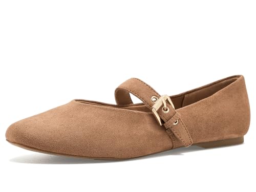 Dolce Vita DV Women's Mulaney Ballet Flat, Tan Faux Suede, 8.5 by DV Dolce Vita - Used condition - US$61.75