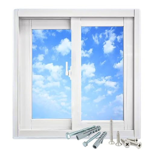 Ventana corredera de aluminio con fibra de vidrio y exterior de vinilo blanco 2