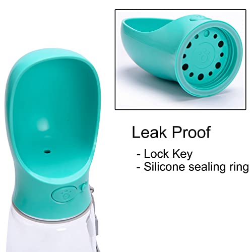 Cofoetln Dog Water Bottle, 19Oz Portable Pet Water Bottles For Outdoor Walking, Hiking, Travel, Leak Proof Water Bottle, Drink Bottle Bowls Bpa Free (19Oz, Blue) #TOP3