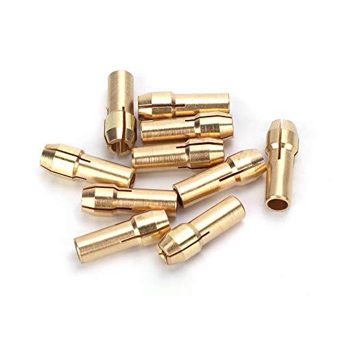Pinces - 10 pièces 0.5-3.2mm Mini pinces en laiton mandrins broyeur électrique outils rotatifs(Tail diameter 4.8mm) Cover