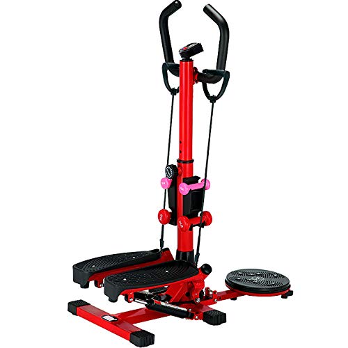 Image of Exercise Stepper with Handle Hand Grip Workout Fitness Machine massageable Gym Training Stepper Mini Stepper Exercise for Home Multifunction Display for Legs Arms Thigh Workout
