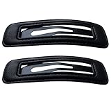 2.95" Leather Snap Clips Metal BB Clips Hair Barrettes Hair Pins Hair Slide Stylish for Women Girl,2