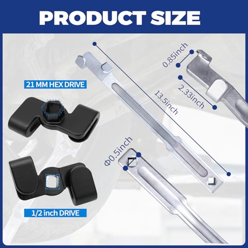 Ziopetru Wrench Extension Tool Bar and Wrench Extender, 1/2 inch Drive Torgue Extender, Universal Torgue Extension Tool for Automotive