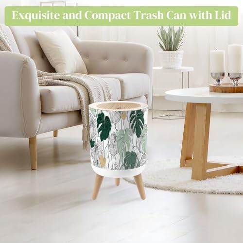 Caneca de Basura Redonda con Tapa y Presión 7L miniatura 2