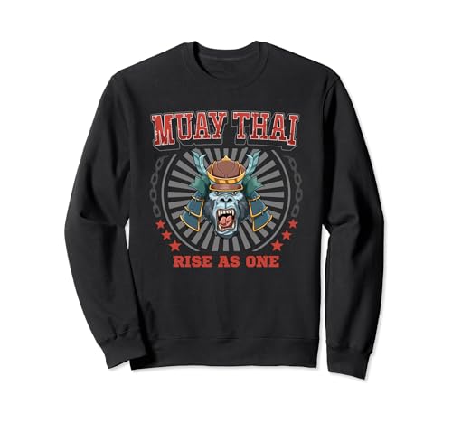 Muay Thai Rise As One - Thai Boxing Samurai Gorilla Sudadera