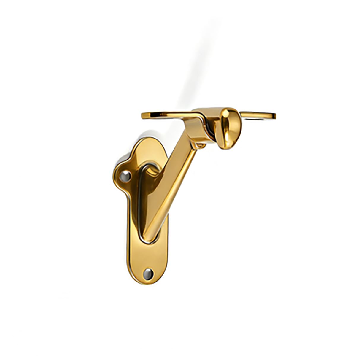 KHTUMEWARE-ST342 Polished Gold Handrail Brackets 2-Pack