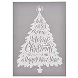 CHZIMADE Christmas Theme Self-Adhesive Silk Screen Stencil Printing Mesh Transfers for Bag, T-Shirts, Paper, and Home Decoration