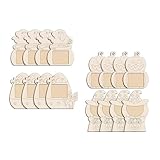 4 marcos de fotos de madera sin terminar sin pintar para manualidades, marco de fotos de madera