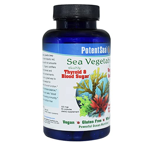Potentsea Sea Vegetables, Mineral, Amino Natural Supplement, Red Brown, Green Algae, Healthy Weight, Increase Energy, Vegan, Ocean Nutrition, 90 Veg Caps #TOP1