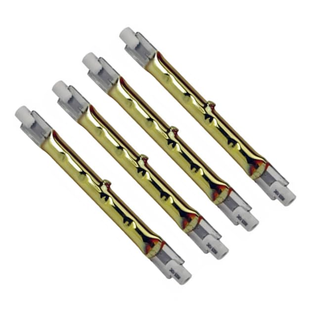 LiangDi Four Pack 500 Watt R7 Gold Halogen Heating Bulb 118mm