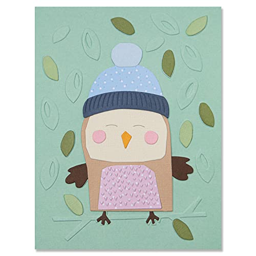 Sizzix Sizzx Impresslits Embossing Folder Cozy Owl by Jennifer Ogborn | 665966 | Chapter 3 2022, One Size, Multicolor