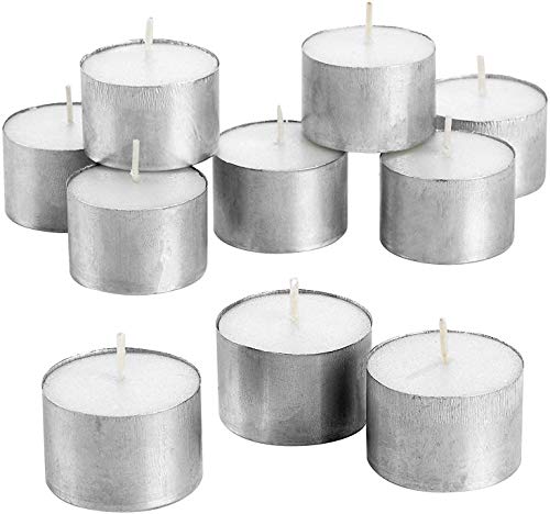 Image of Tealight Candles Pure Wax, Unscented, 9 Hours Burning time, White Unscented Tea Light Candles (Pack of 40)