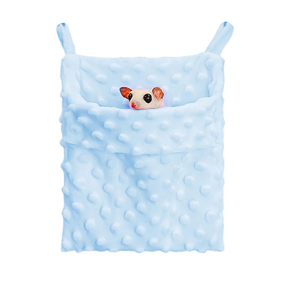 DONGKER Sacco a Pelo per Piccoli Animali, Letto per Criceti con 2 Ganci, Nido Amaca Caldo per Petauri dello Zucchero, Porcellini India, Furetti, Ratti, Ricci