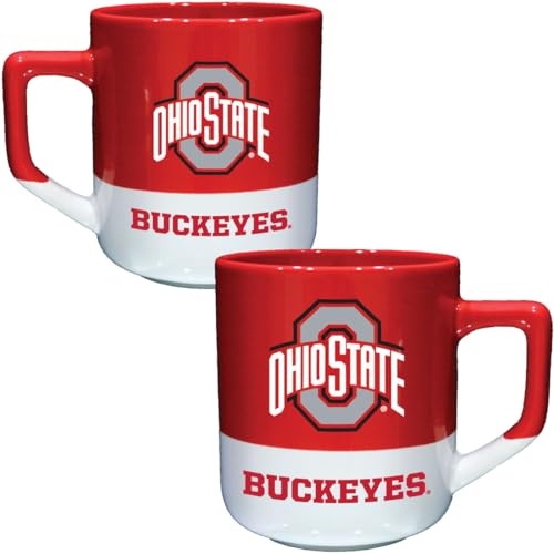 RFSJ Ohio State Buckeyes Ceramic 20 oz Campus Colors Mug Official Team Logo Coffee Cup Handwash Recommended Includes One Mug