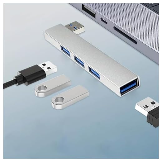 USB Hub 3.0 Splitter Multi Port Adapter for Laptop PC, Ultra Slim USB Hub Expander for Keyboard Mouse Flash Drive HDD