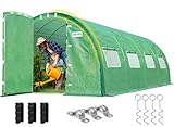 Quictent 20x10x6.6 FT Premium Greenhouse for Outdoors with 2 Door Frames, Reinforced Top Structure & Cover, Large Heavy Duty Walk-in Tunnel Hoop Green House for Garden Backyard Flower Winter, Green