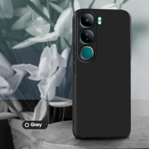 Image of Back Cover for Vivo Y300 5G / V40 Lite 5G | Full Camera Protection | Premium Liquid Silicon Case | Flexible Bumper Case for Vivo Y300 5G / V40 Lite 5G (Grey)