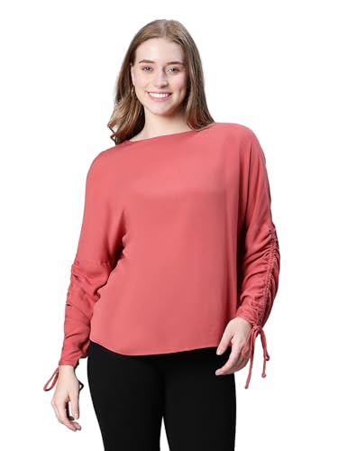 Image of oxolloxo Women Polka Print Round Neck Long Sleeve Top