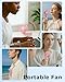TUNISE Portable Handheld Fan, 4000mAh, 180 Adjustable, 6 Speed Wind, USB Rechargeable Foldable Fan with Real-Time Display
