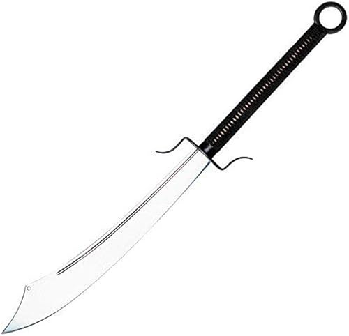 Cold Steel Espada de guerra china con vaina de cuero, negro
