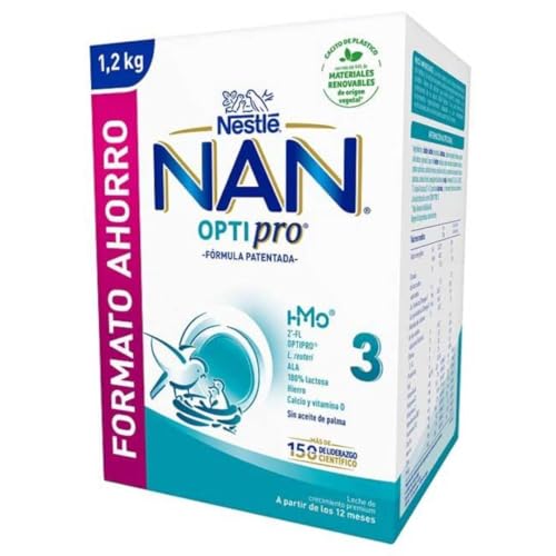 Nan Optipro 3 Leche de crecimiento en polvo, formato ahorro 1200g.