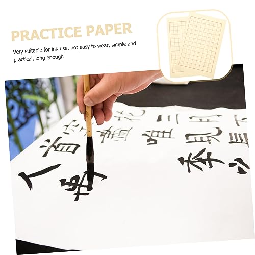 Operitacx 40 Folhas De Papel De Escrita De Caligrafia Chinesa Papel De Caligrafia Prática De Papel D