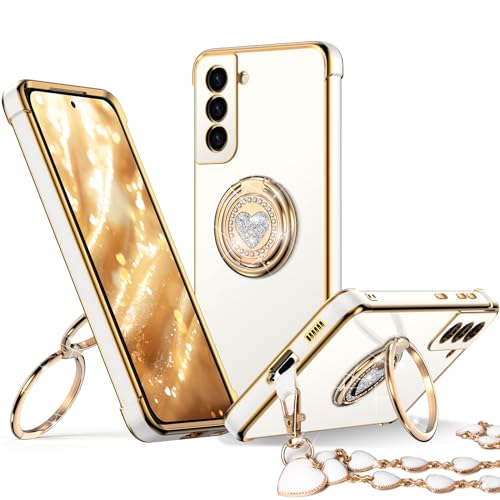 Coque Samsung S21 Plus avec cœur blanc, le cadeau parfait pour femme