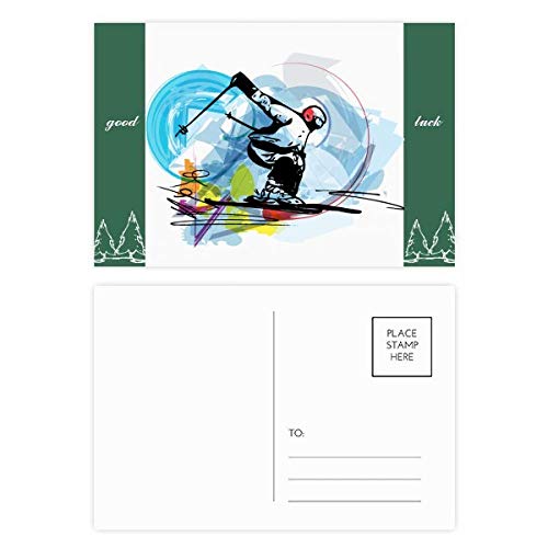 Cartes postales ski acrobatique DIYthinker lot de 20 illustrations sportives