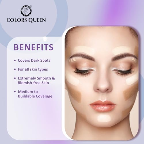 Image of Colors Queen Light Weight Multi-Purpose Matte Concealer Color Corrector Palette | Creamy Matte Finish, Easy to Blend Hydrating Formula | Long Lasting & Waterproof Concealer for Face Makeup (01)