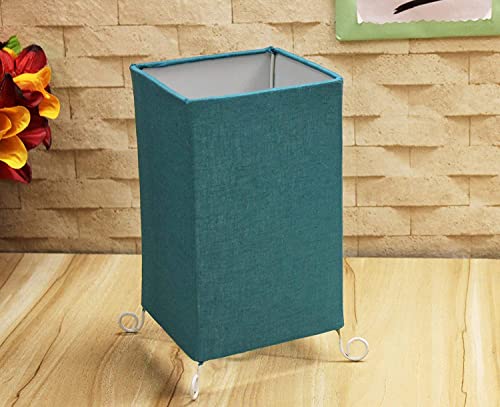 Image of Handicraft Lamp Shade Pendant Lighting | Fabric Shade | Sconce Lighting | Floor Lamp | Steady Lamp | On /Off Switch | Pack Of 2 | Square Blue