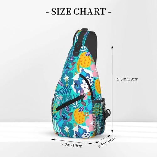 Sling Bag,Stitch Crossbody Sling Backpack Travel Hiking Chest Bag Daypack For Purses Shoulder Bag Women Men'S3
