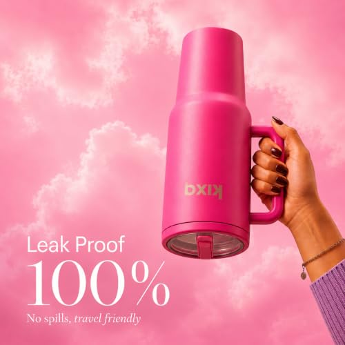 Image of HydroFlow Tumbler 1200 ml Hot & Cold Tumbler (Leakproof) (candycrush) Stainless Steel, Pink