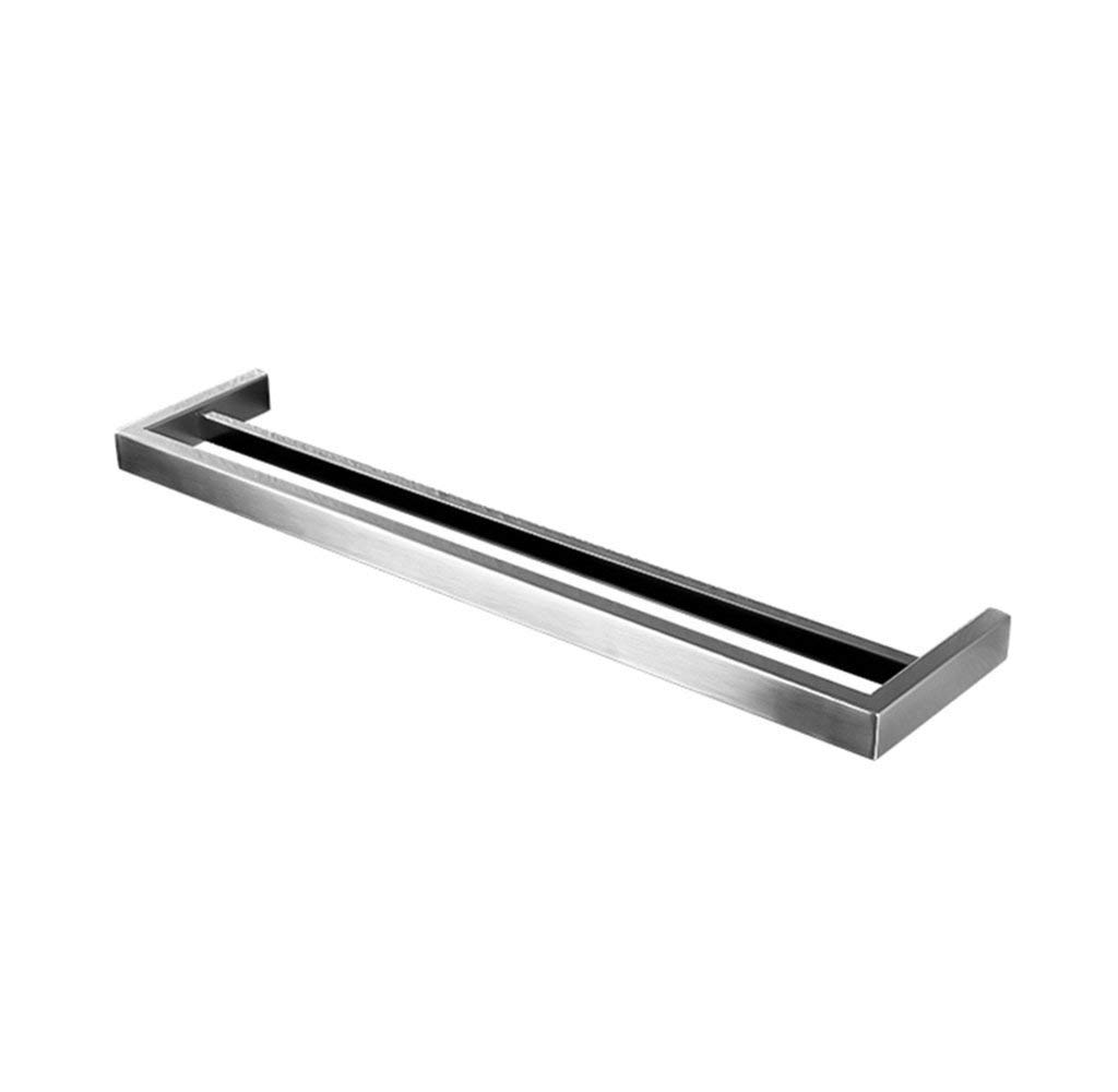 Porte-serviettes poli double barre 60 cm accessoire de salle de bain haut de gamme
