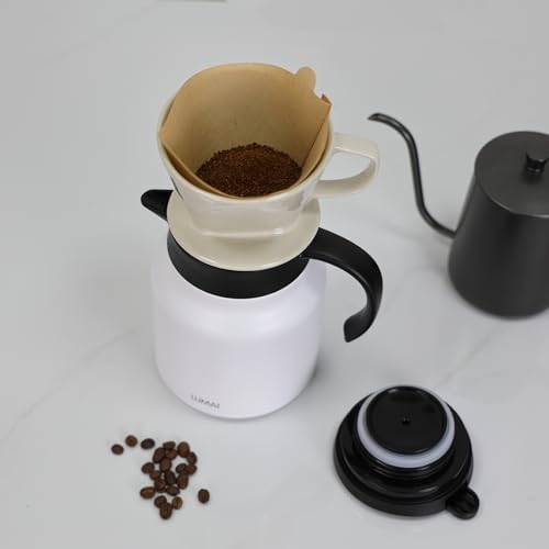 Garrafa de Café Térmica Instambul 1L Cafeteira de Aço Inox Leve Minimalista Bebidas Quentes Chá Leit
